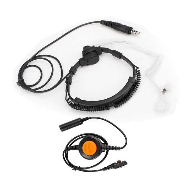 7.1mm Big Plug Tactical Throat Headset 6-Pin U94 PTT For Hytera PD780/700G/580