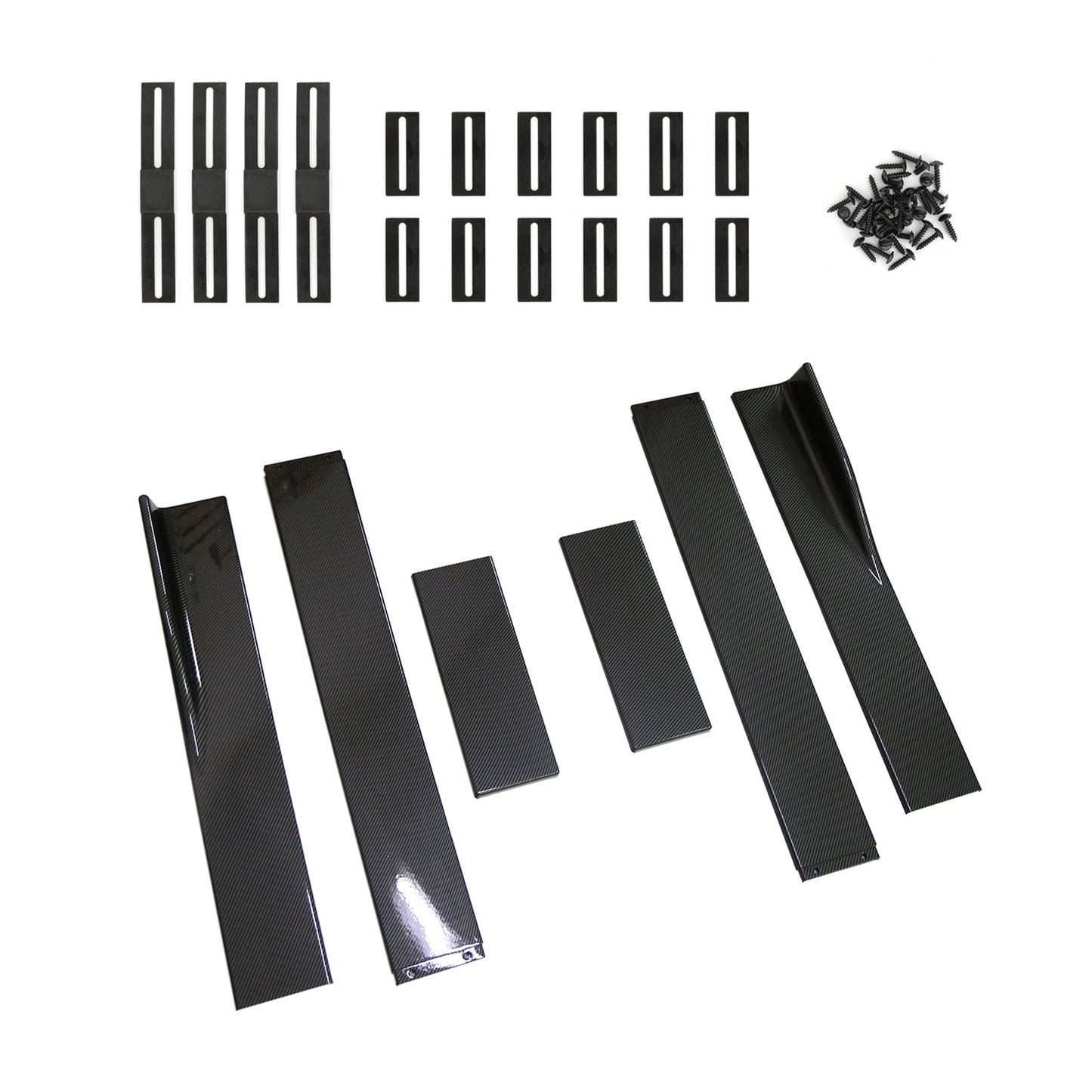 78.7" Universal Side Skirt Extensions Rocker Panel Splitters Lip Carbon Fiber