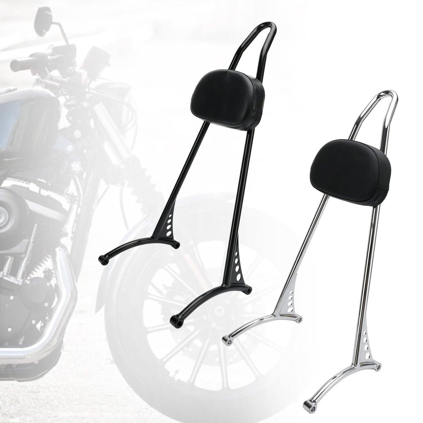 Passenger Sissy Bar Backrest for Sportster Iron 883 1200 XL 48 72 2004-Later