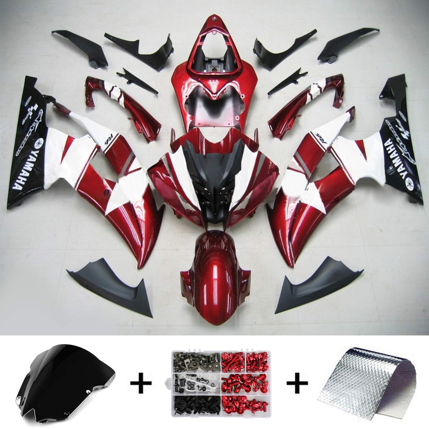 2008-2016 Yamaha YZF 600 R6 Injection Fairing Kit Bodywork Plastic ABS #166