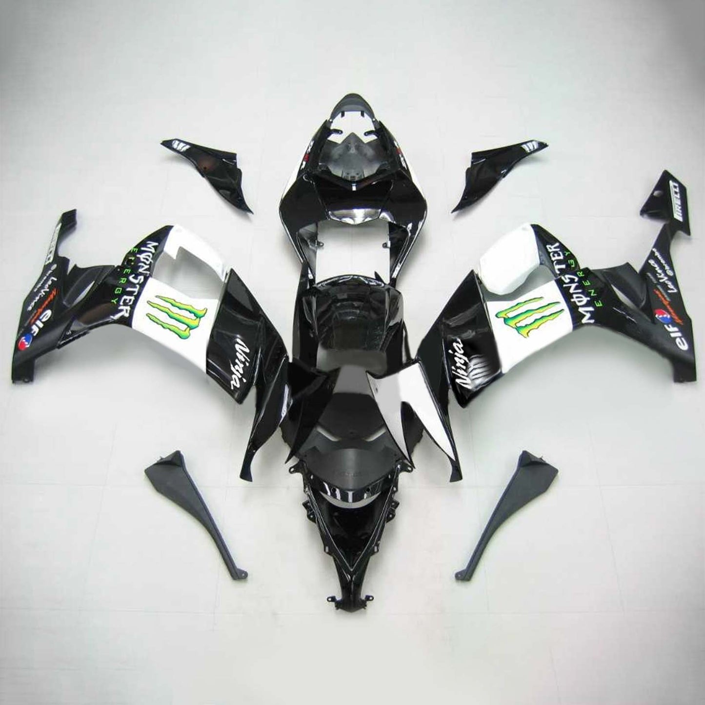 2008-2010 Kawasaki ZX10R Amotopart Injection Fairing Kit Bodywork Plastic ABS #101