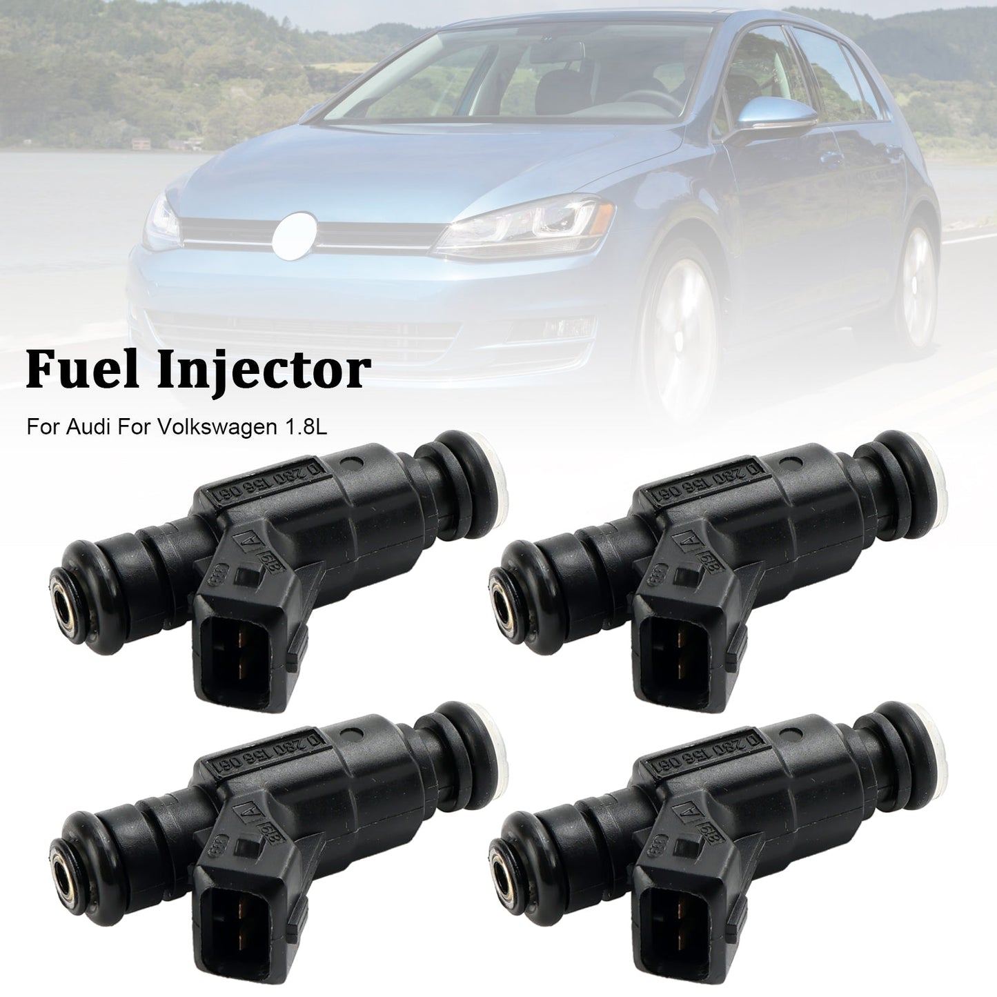 4PCS Fuel Injector 0280156061 Fit Audi Fit Volkswagen 1.8L 852-12184