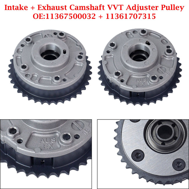 11361707315 11367500032 BMW E46 E81 E82 E87 E90 E91 Intake + Exhaust Camshaft VVT Adjuster Pulley