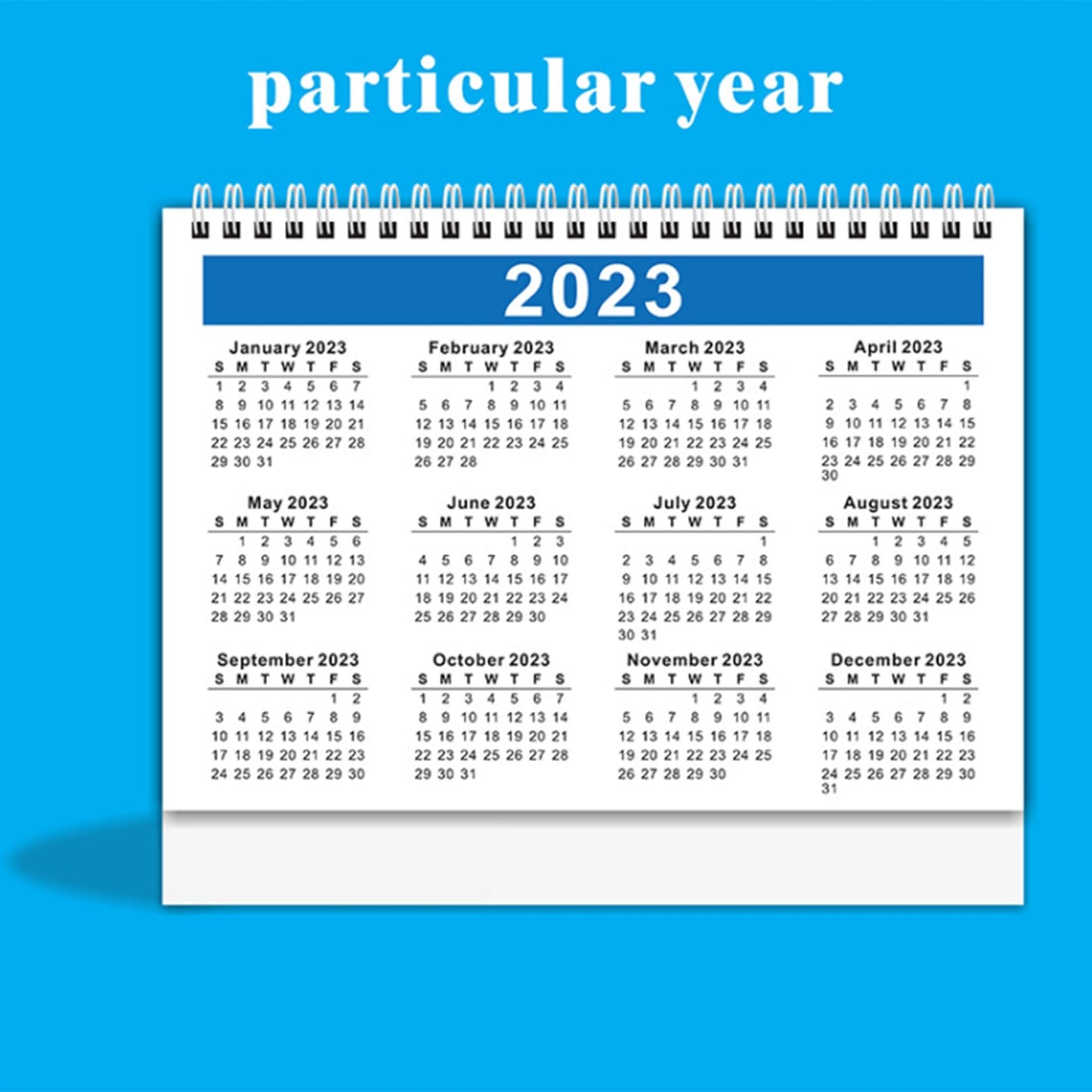 2023.1-2023.12 Month To View Stand Up Desk Office Top Calendar Planner