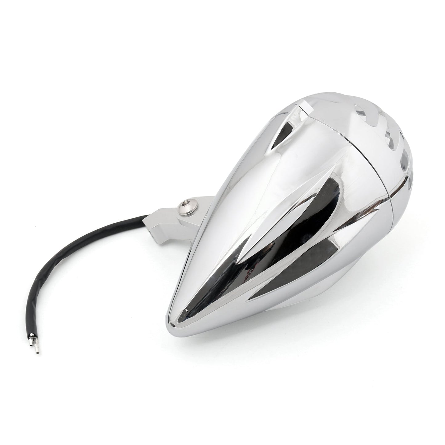 Motorcycle Chrome Bullet Headlight Lamp For Cafe Racer Bobber Chopper Custom