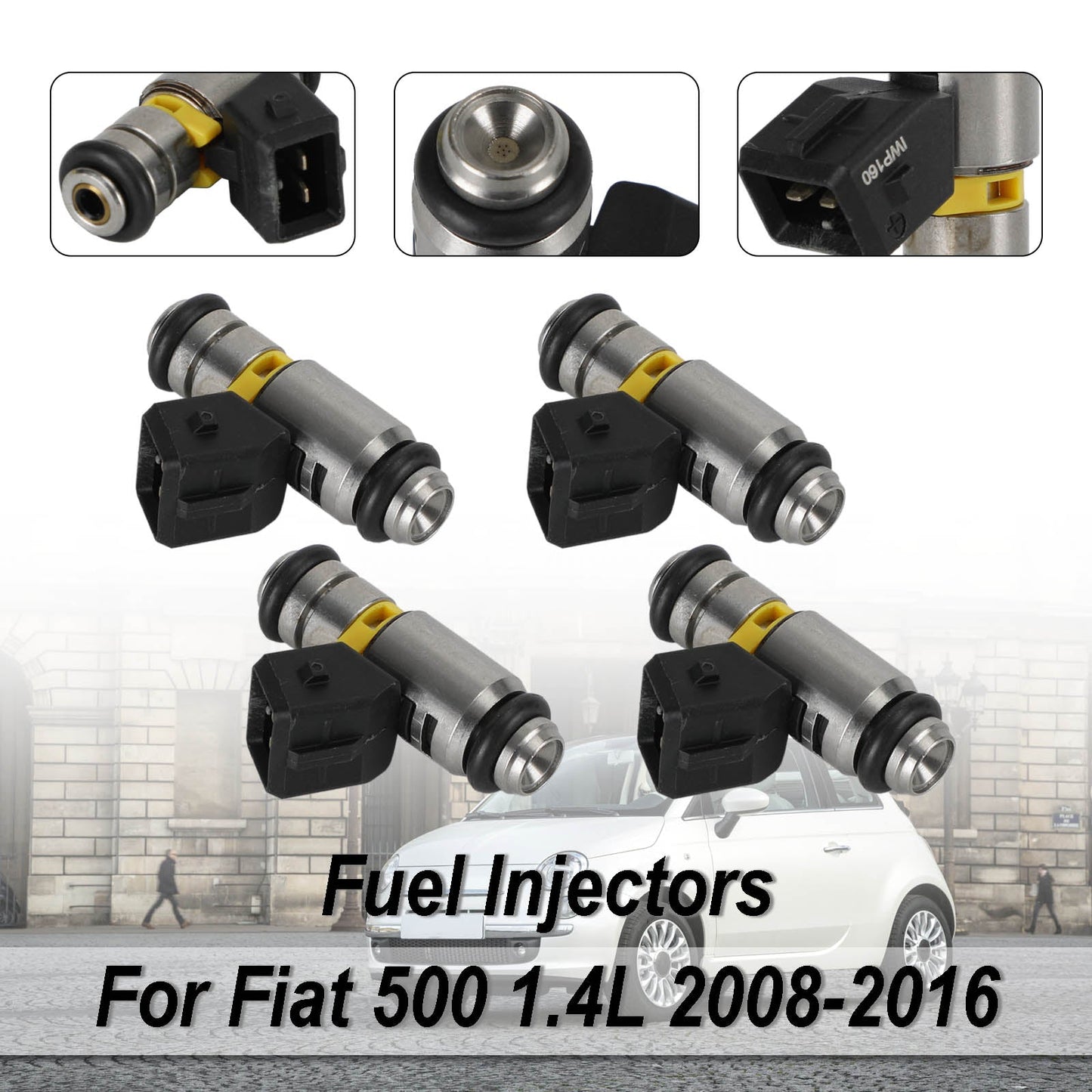 4PCS Fuel Injectors IWP160 fit Fiat Punto 500 Doblo Qubo Fit Ford KA