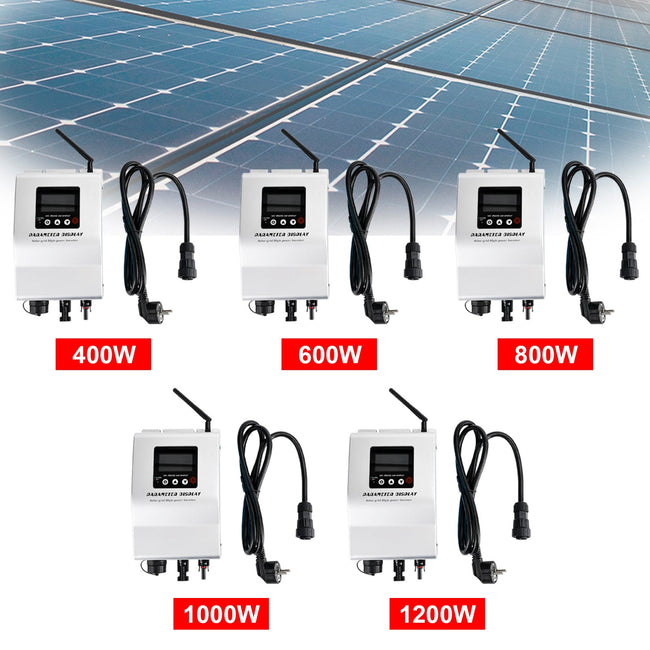 400/600/800/1000/1200W Solar Inverter Grid Tie MPPT Micro Inverter APP Control