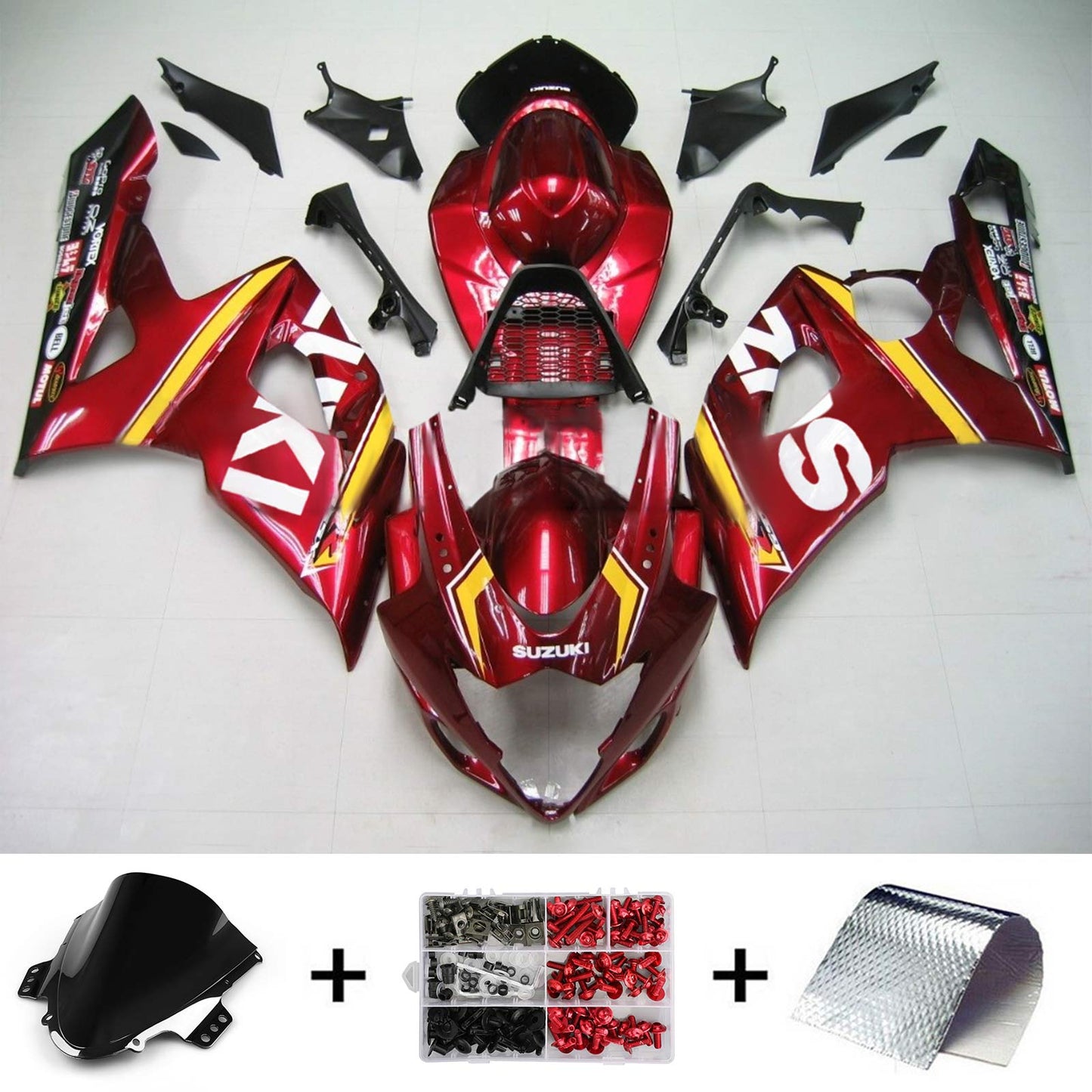 2005-2006 Suzuki GSXR1000 K5 Amotopart Injection Fairing Kit Bodywork Plastic ABS #131