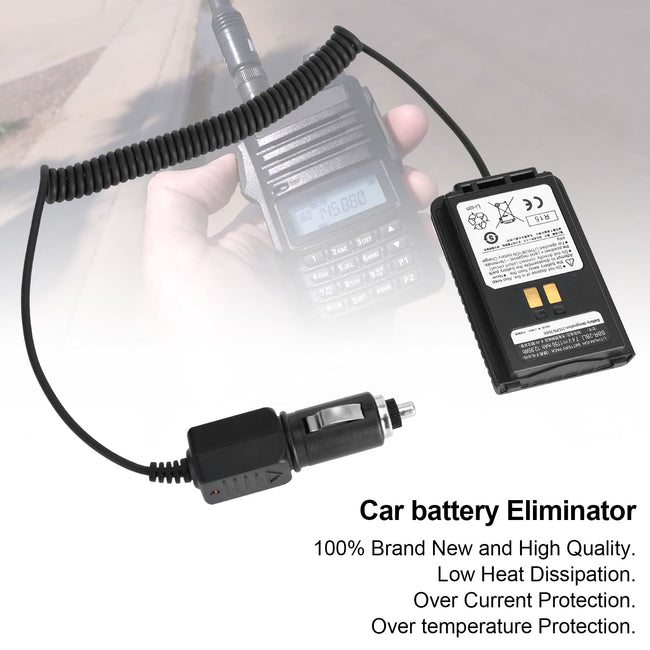 12-24V Car Charger Battery Sbr-28Li Eliminator Adapter For Ft4X Ft4Xr Radio