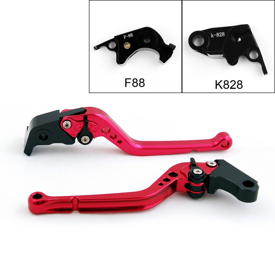 Long Brake Clutch Levers For Kawasaki ZX10R 2006-2014 ZX6R Z1000 2007-2014 Black