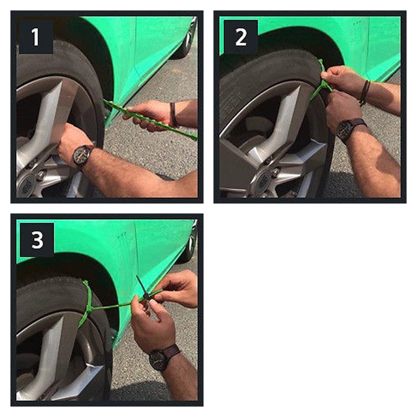 10PCS Snow Tire Chain Anti-Skid Belt For Car Truck SUV Emergency Winter Driving