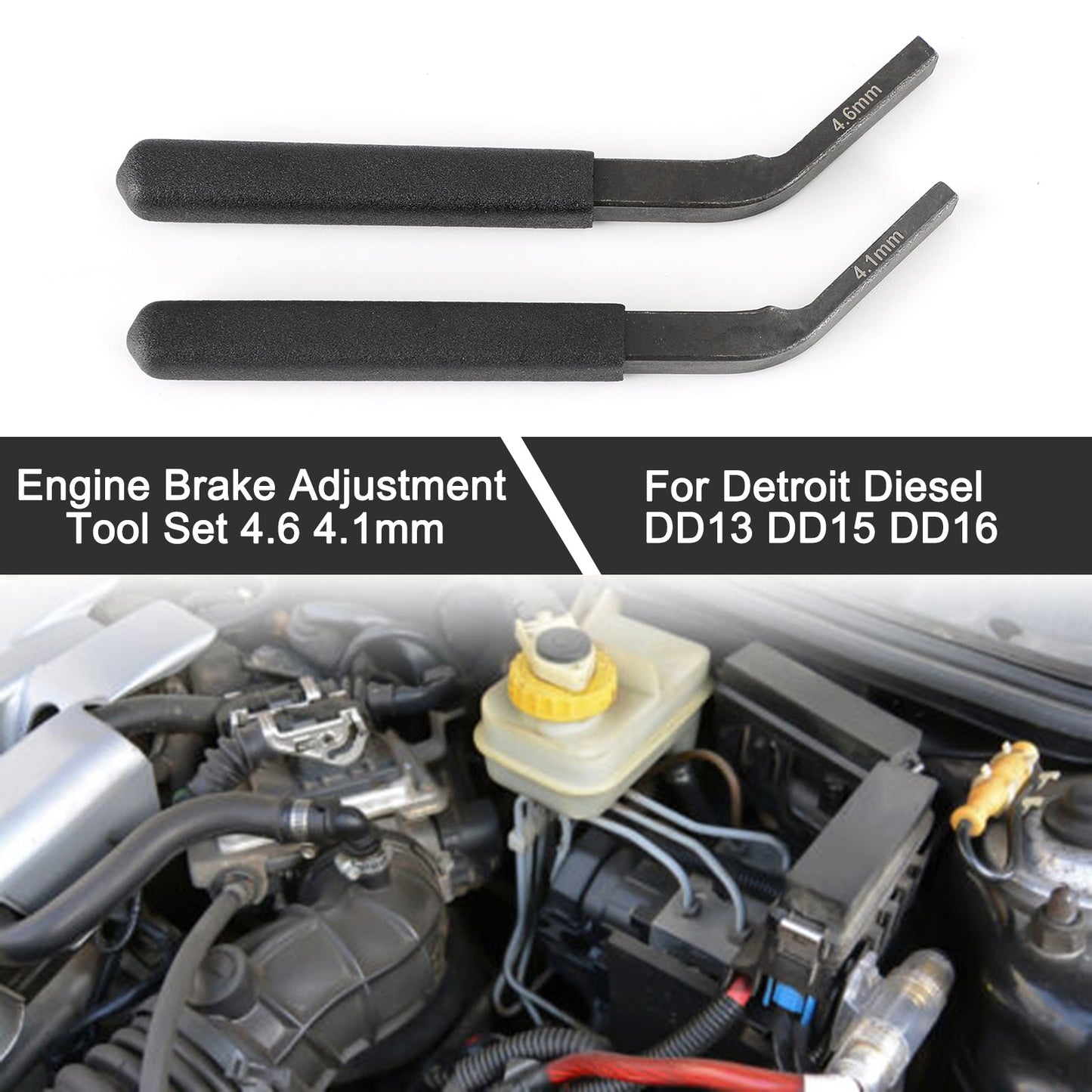 Engine Brake Adjustment Tool 4.6&4.1mm Kit For Detroit Diesel DD13 DD15 DD16