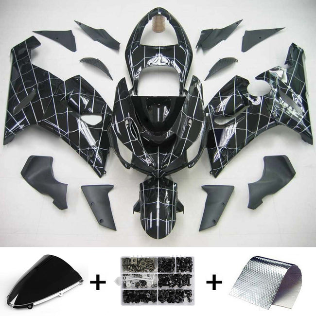 2005-2006 Kawasaki ZX6R 636 Amotopart Injection Fairing Kit Bodywork Plastic ABS #124