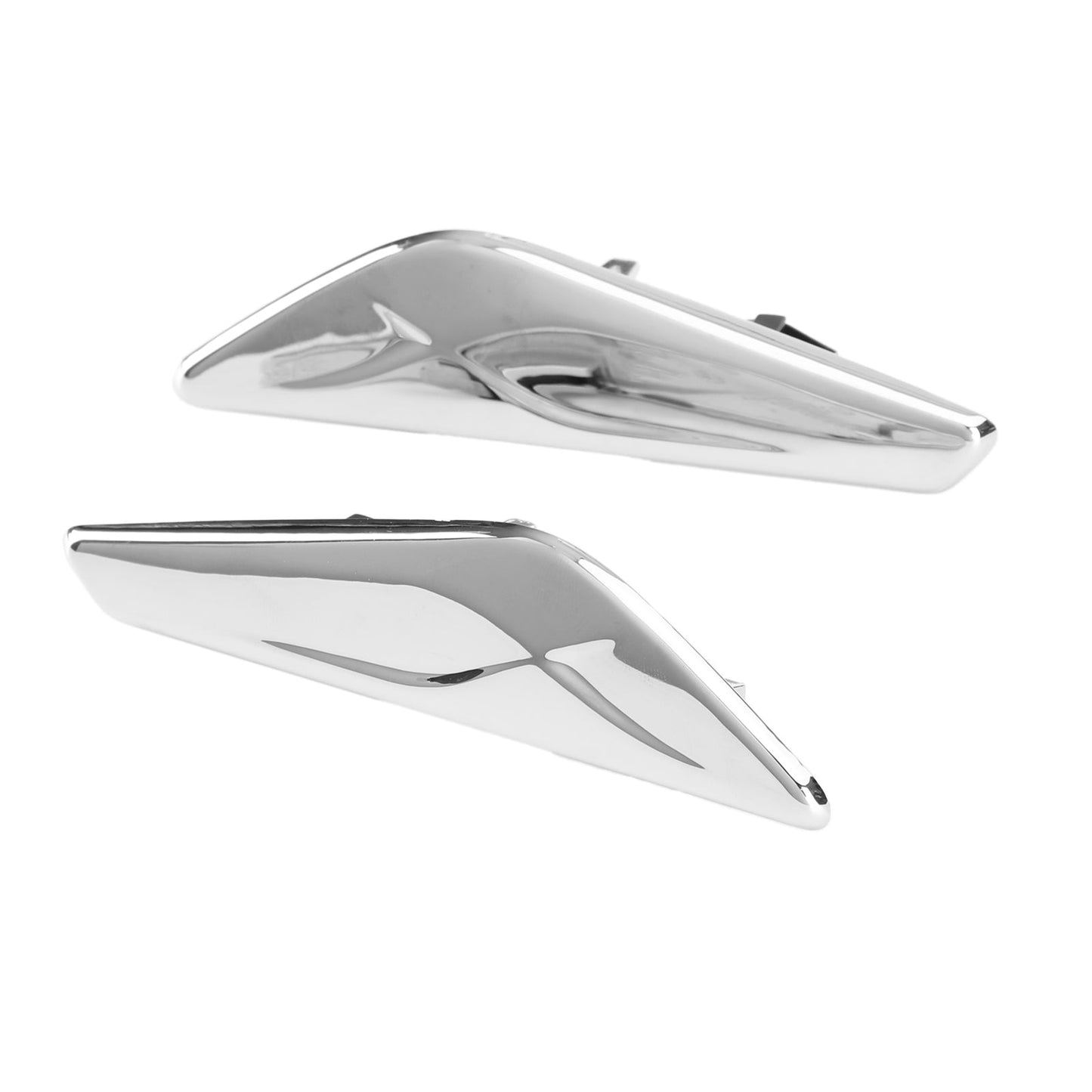 Pair Chrome Front Side Fender Trim Finisher 51117338569/570 For BMW F25 F26 X3