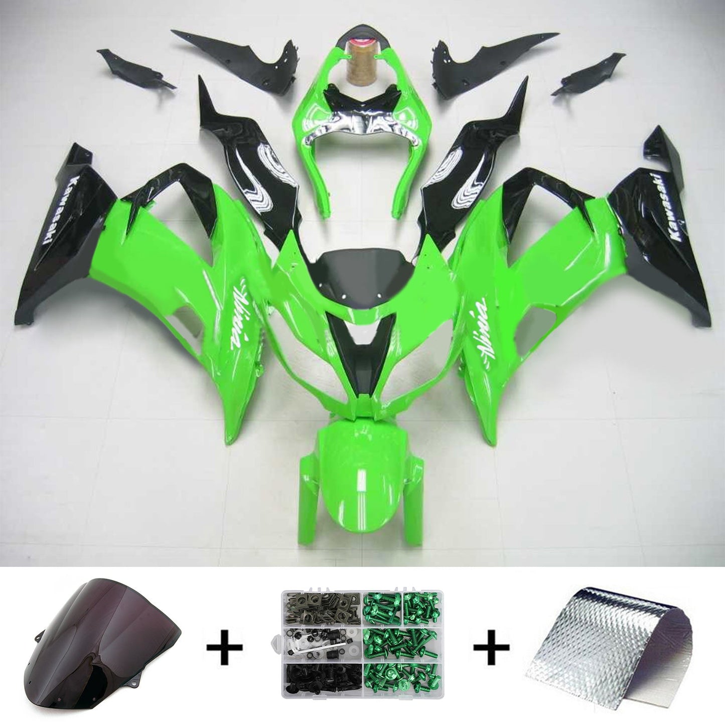 2013-2018 Kawasaki ZX6R 636 Amotopart Injection Fairing Kit Bodywork Plastic ABS #101