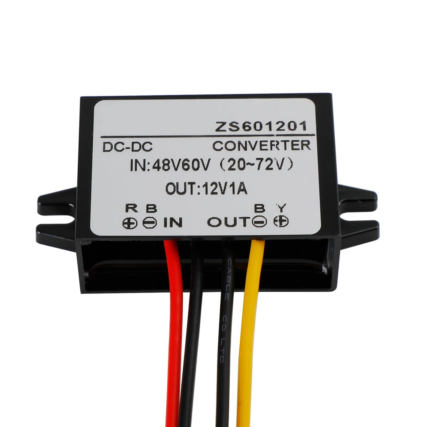 Waterproof DC-DC Converter 60V Step Down to 12V Car Power Supply Module 1A