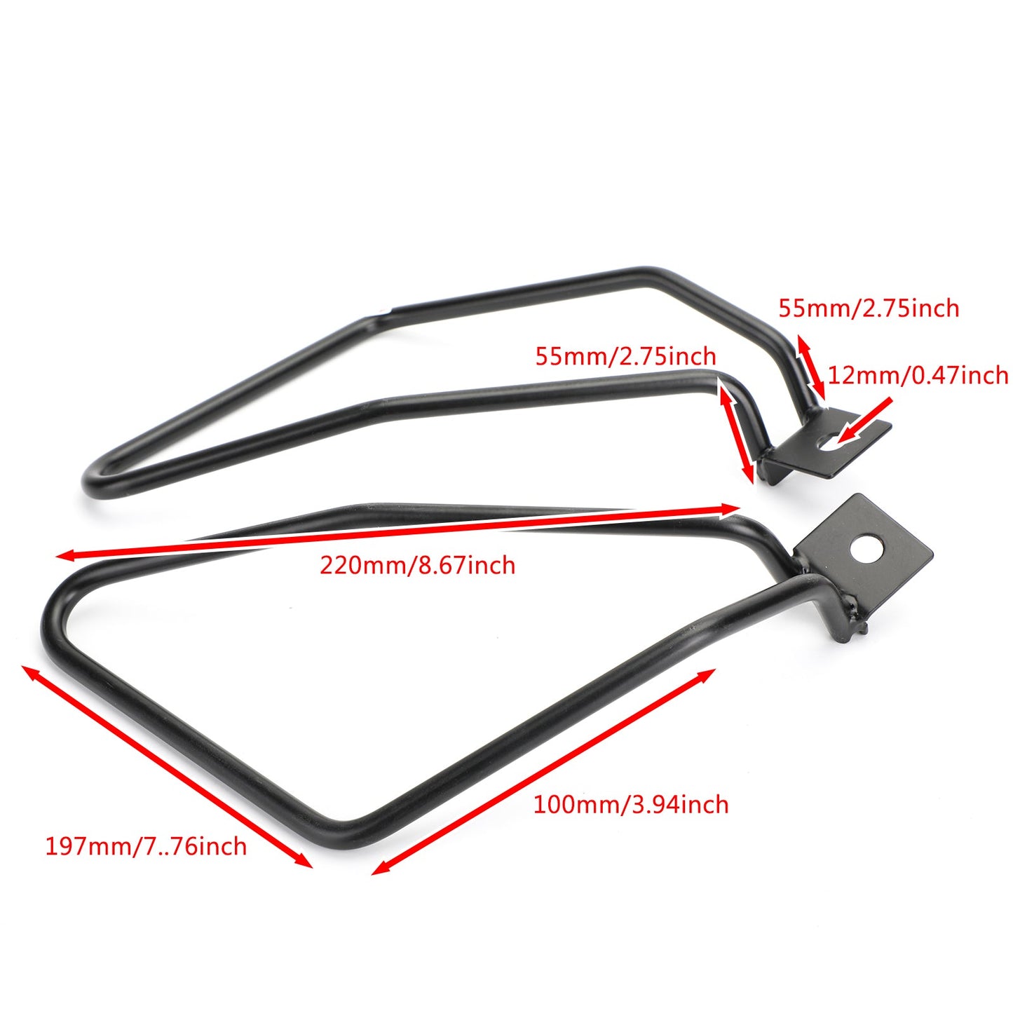 Black Saddlebag Support Mounting Bracket for Sportster 883 Fat bob FXDF Dyna BK