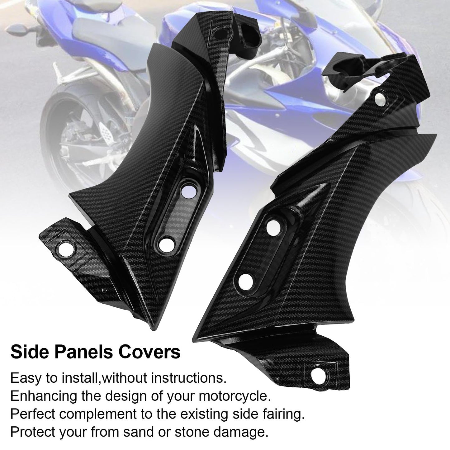 Side Frame Mid Cover Panel Fairing Cowl for Yamaha YZF R1 2004-2006 Carbon