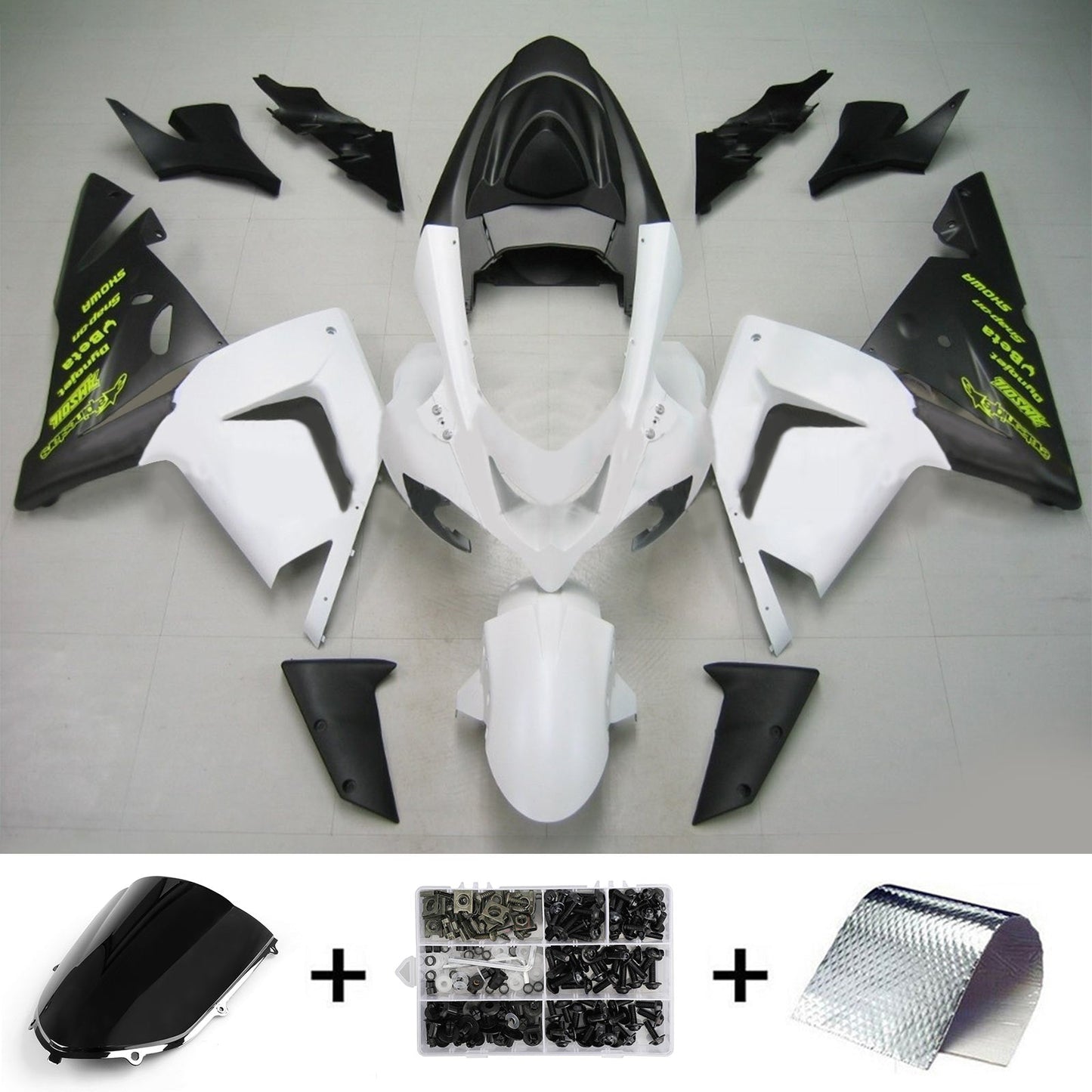 2004-2005 Kawasaki ZX10R Amotopart Injection Fairing Kit Bodywork Plastic ABS #129