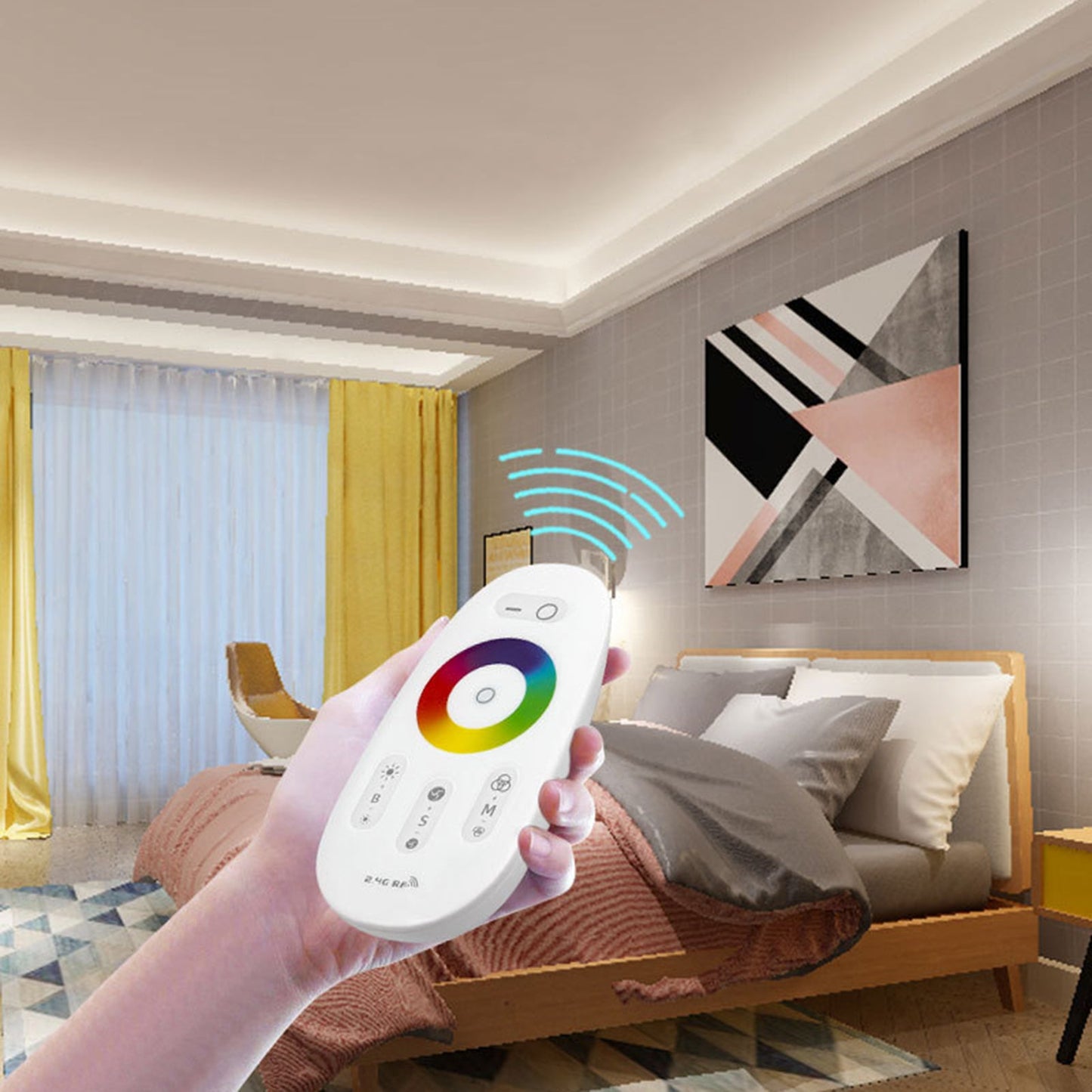 2.4G Touch RF Control Remote Controller For DC 12-24V RGB LED Light Strip