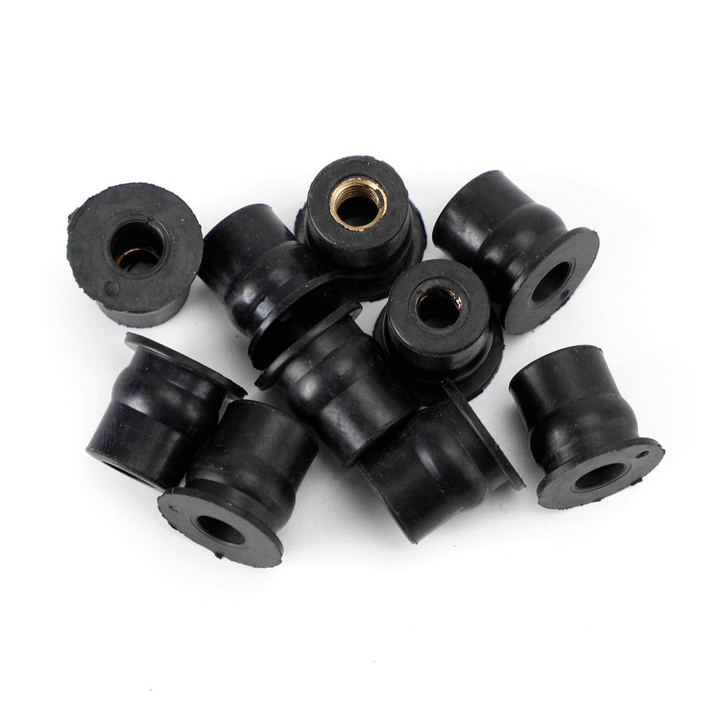 M6 Rubber Well Nuts Wellnuts for Fairing & Screen Fixing Pack of 10 - 13mm Hole