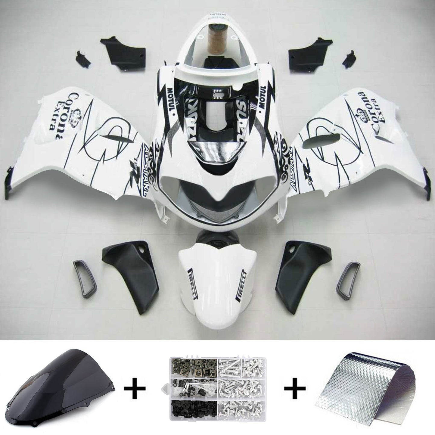 1998-2003 Suzuki TL1000R Amotopart Injection Fairing Kit Bodywork Plastic ABS #103