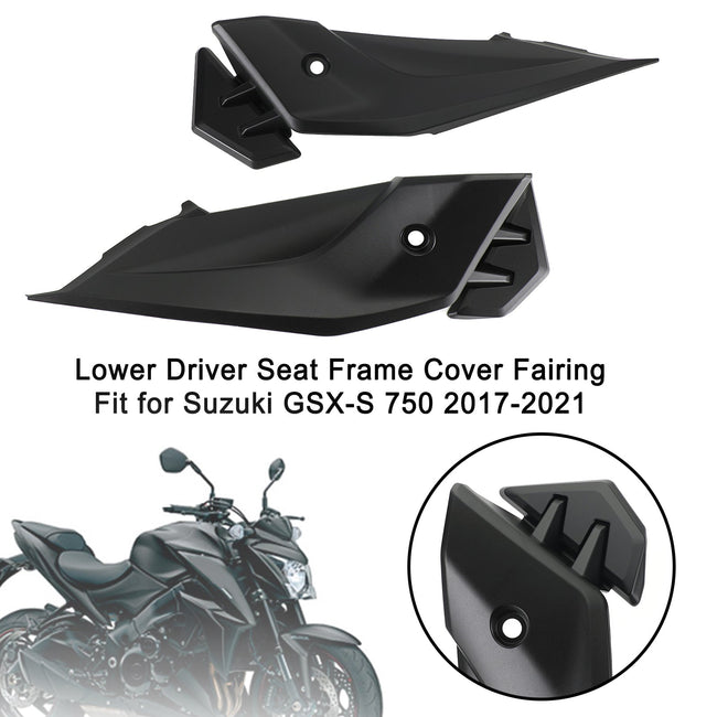 Lower Driver Seat Frame Cover Fairing For Suzuki GSXS GSX-S750 2017-2021 Black