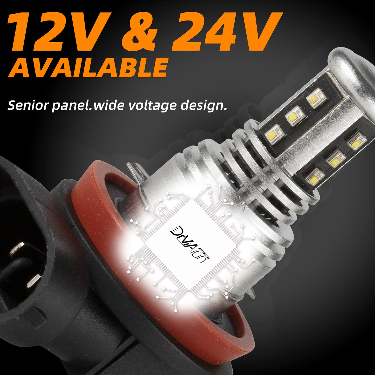 LED Headlight 6000K 2000W 300000LM Low Beam bulbs High Power
