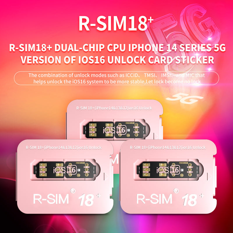 R-SIM 18+ Nano Unlock RSIM Card Fit for iPhone 14 13 Pro MAX 12 Pro 11 X IOS 16