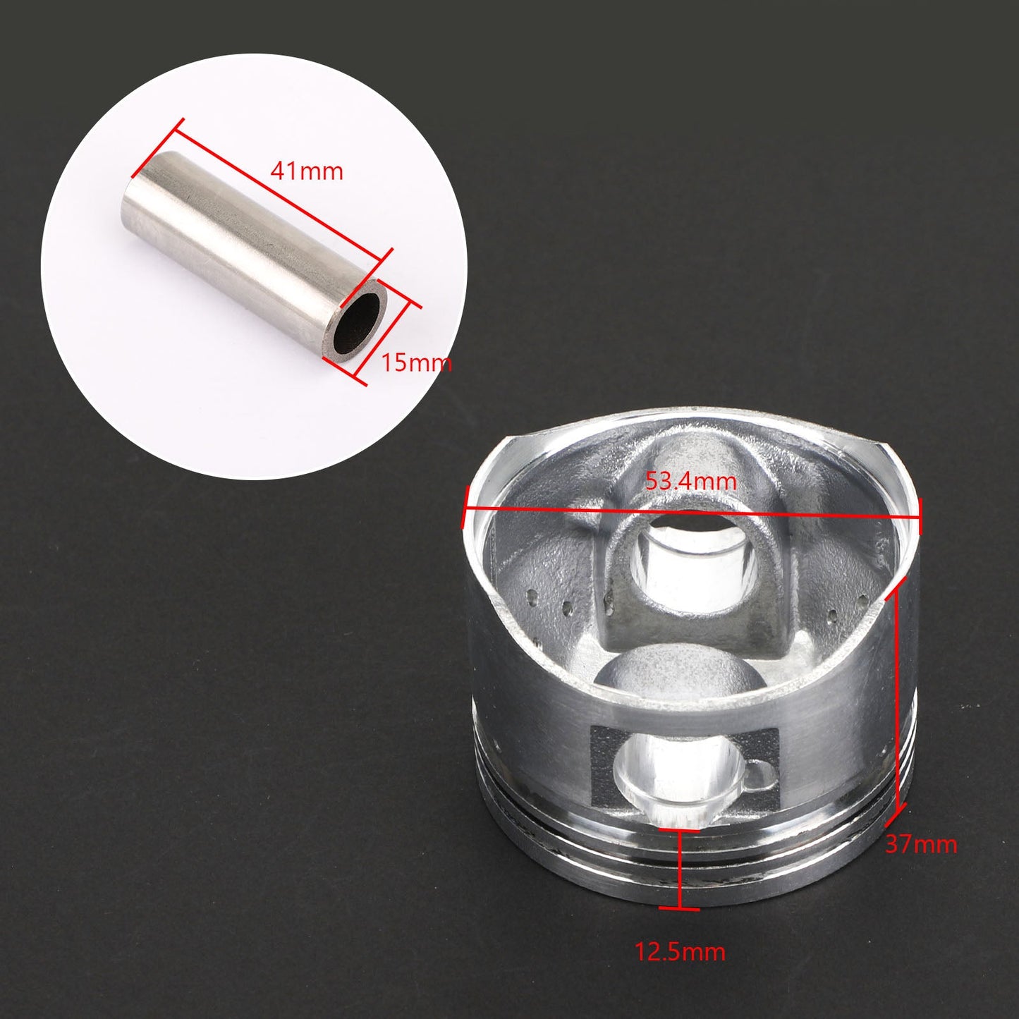 Piston Ring Pin Clip Kit Std 52.40Mm For Yamaha Bws Zuma Cygnus X 125 04-2020