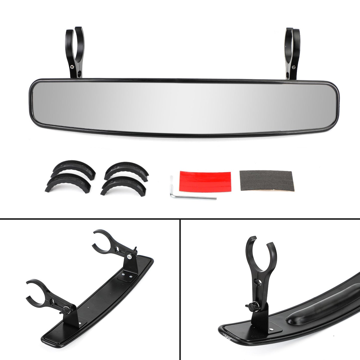 UTV 17" Rear View Mirror 2" Roll Bar Fit For Can-am Maverick STD XRS XMR XRS XXC