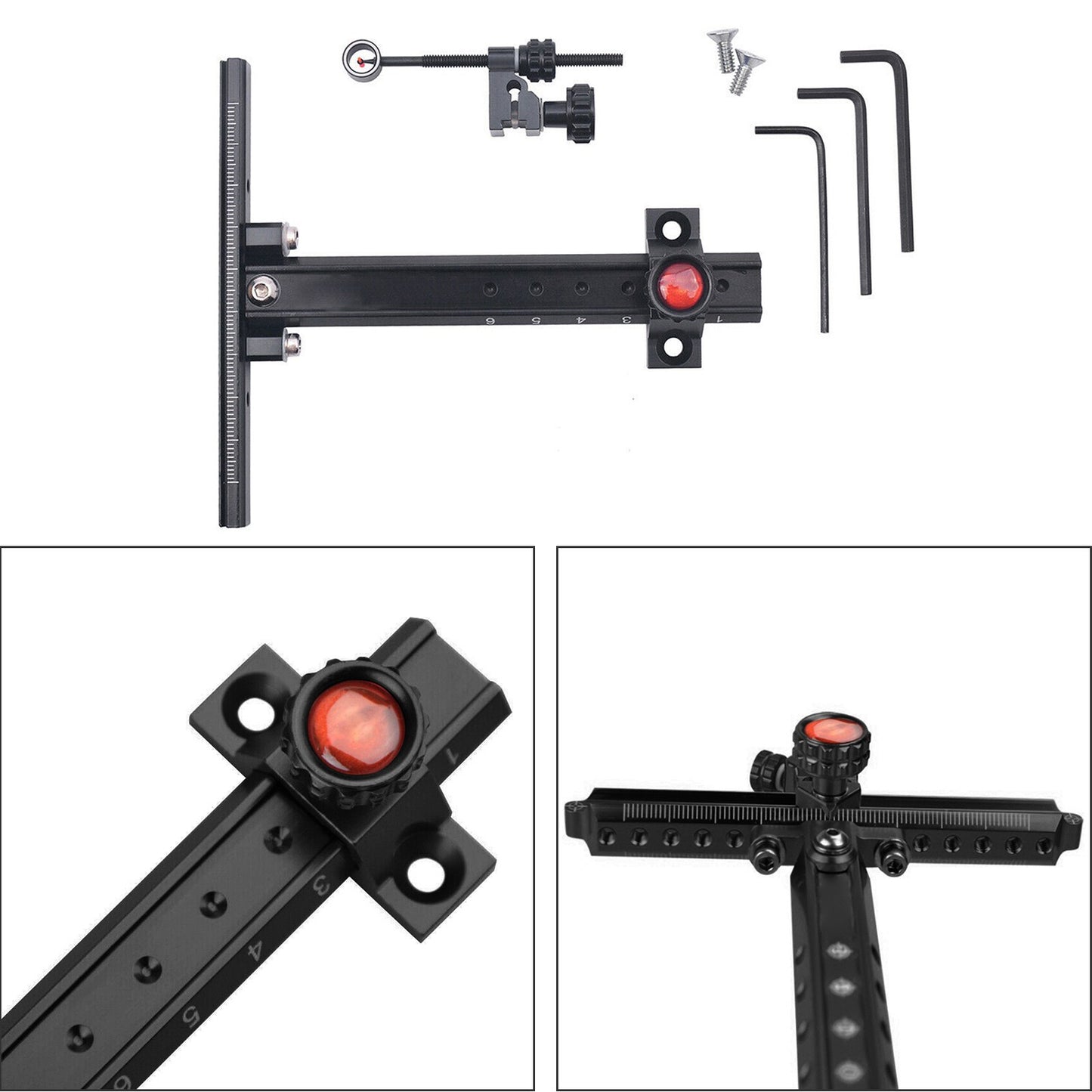 6" Archery Recurve Bow Sight Adjustable Hunting Shooting