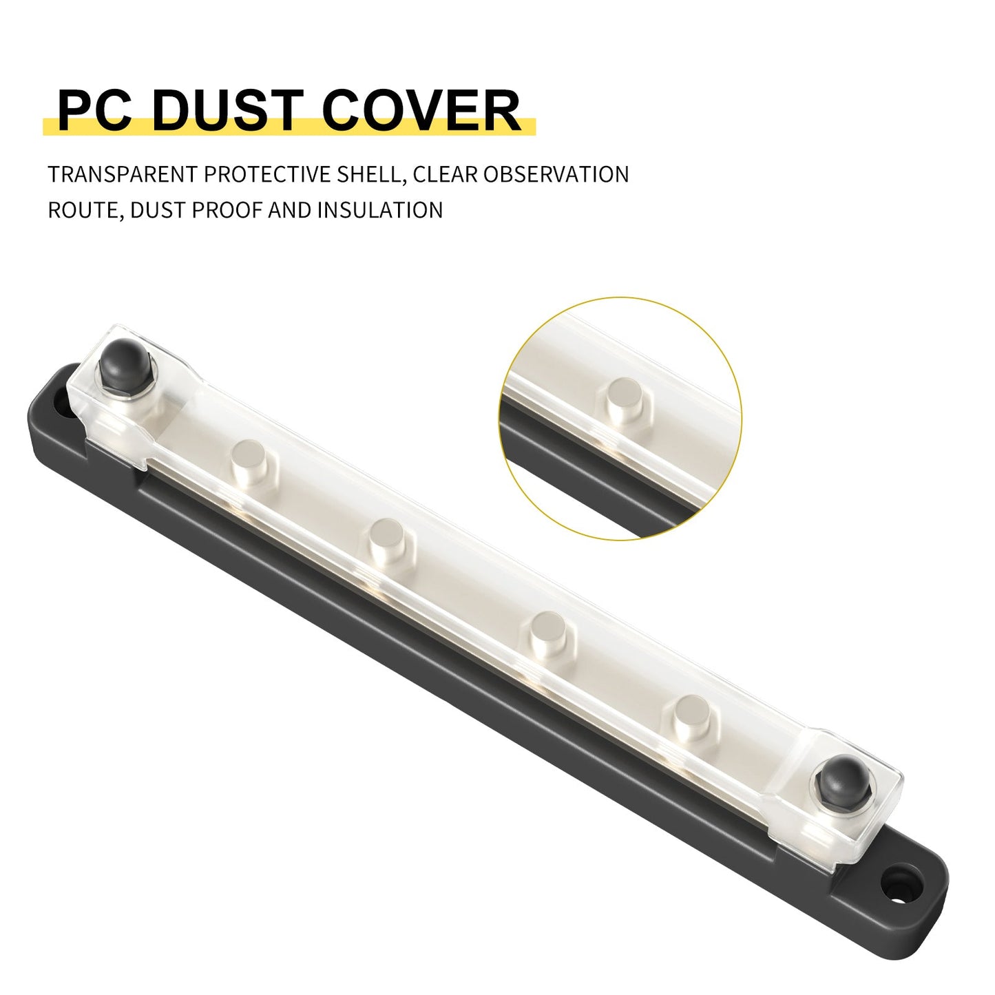 2/4/6/12 Way Car Bus Bar Block Dust Cover Distribution Terminal For Auto Marine