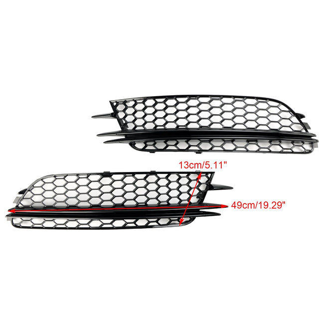 Audi A6 4G C7 2012-2015 2PCS Front Fog Light Cover Bezel Bumper Grille