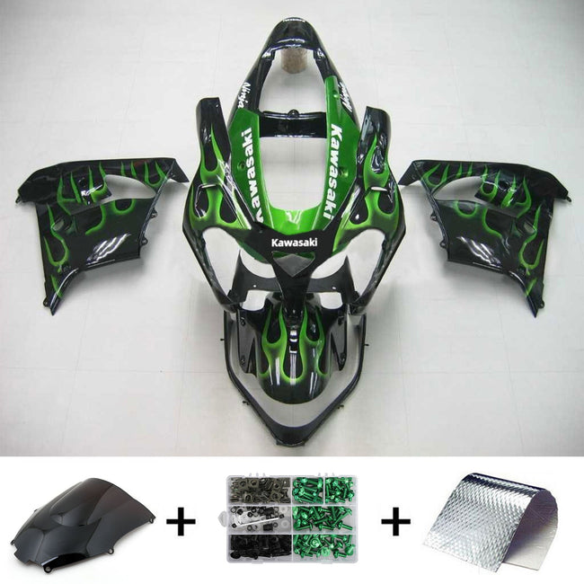 2002-2003 Kawasaki ZX9R Injection Fairing Kit Bodywork Plastic ABS #104