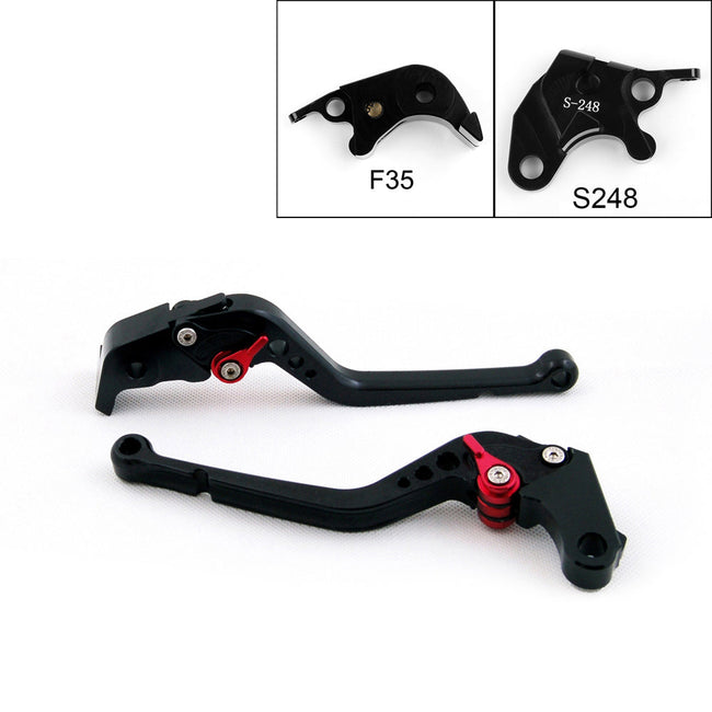 Long Brake Clutch Levers For Suzuki GSXR600 GSXR750 GSXR 750 04-05 Black