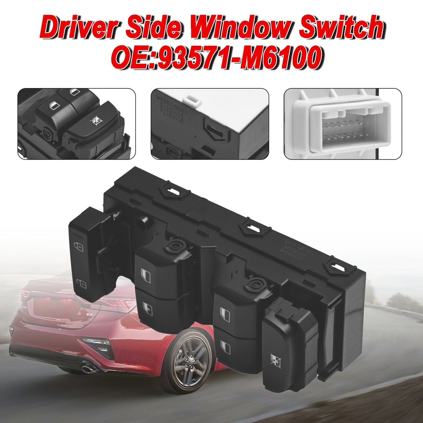 Driver Side Door Power Window Switch for Kia Forte 2019-2021 93571-M6100