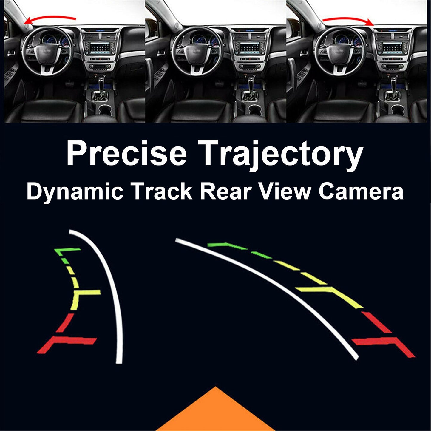 Dynamic Trajectory Parking Line Truck SUV Car Reverse Backup Camera Night Vision