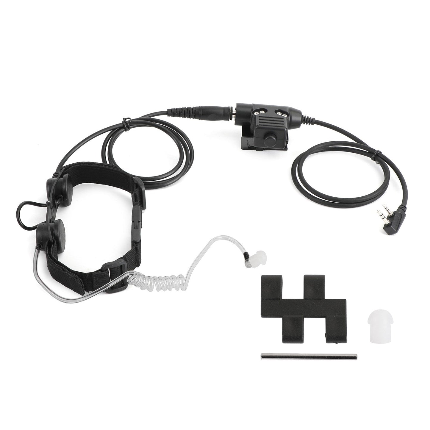 Waterproof Tactical Throat Mic Headset Fit for Kenwood BaoFeng TK3107 TK3200