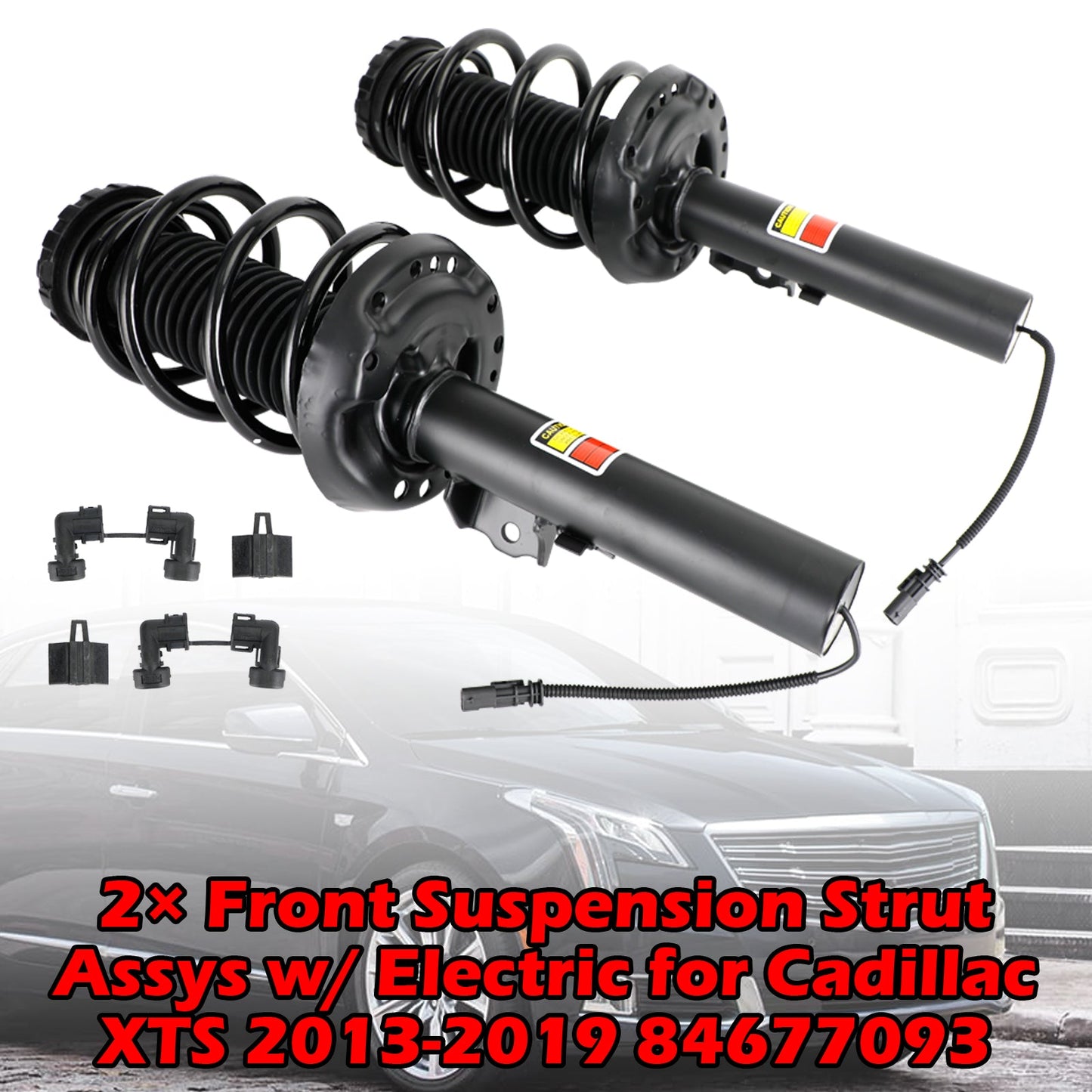 2脳 Front Suspension Strut Assys w/ Electric for Cadillac XTS 2013-2019 84677093