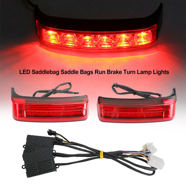 LED Saddlebag Saddle Bags Run Brake Turn Lamp Lights For Touring 1996-2013