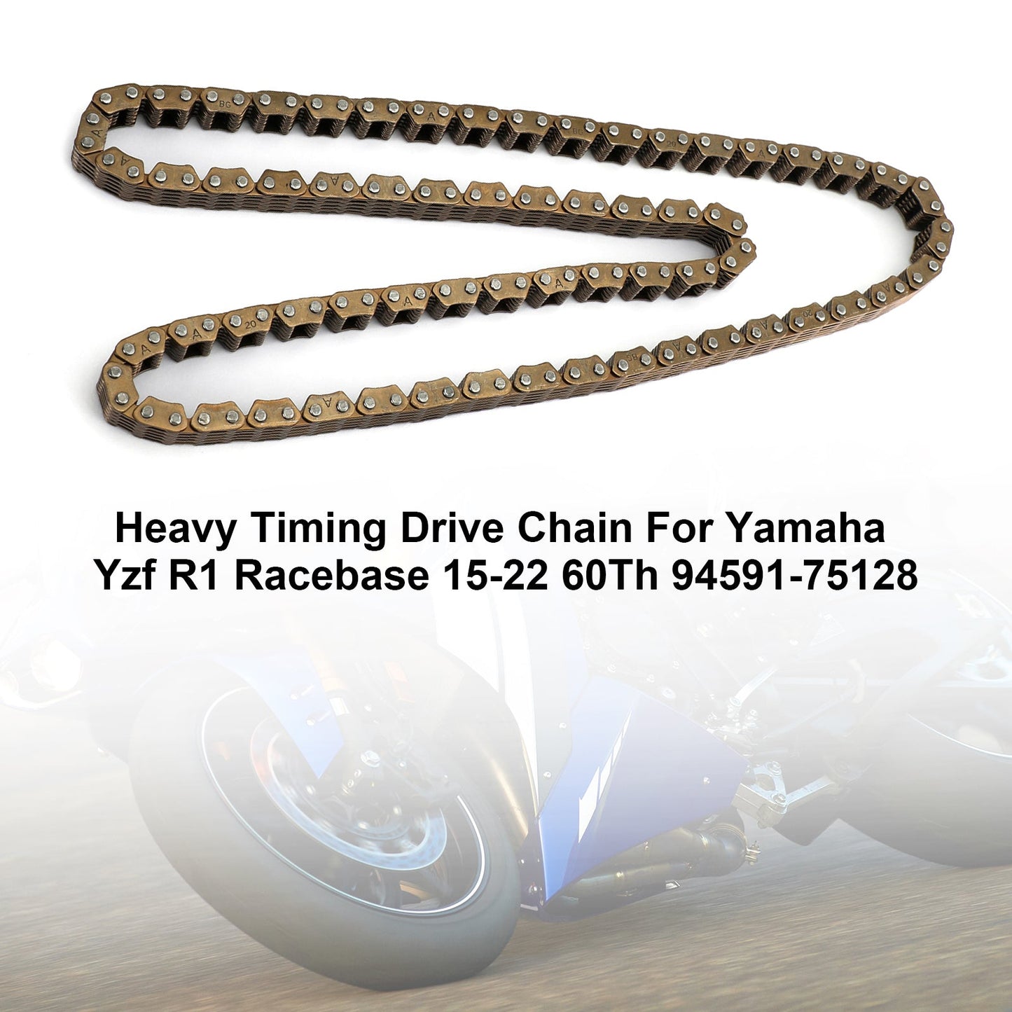 New Heavy Duty Drive Chain For Yamaha Yzf R1 Racebase 15-22 60Th 94591-75128