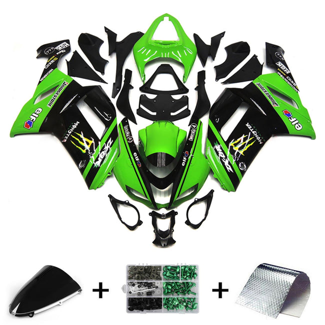 2007-2008 Kawasaki ZX6R 636 Fairing Kit Bodywork Plastic ABS