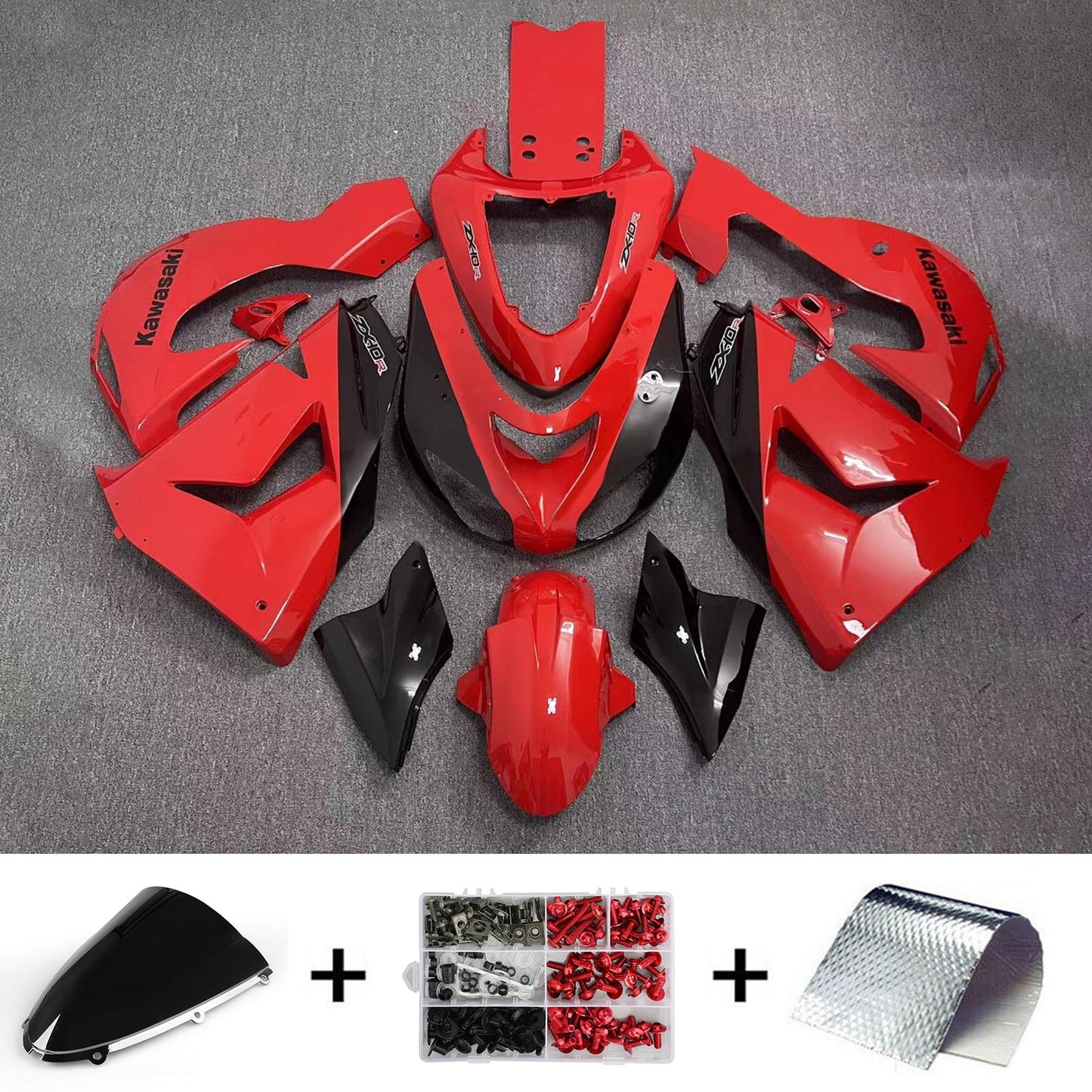 2006-2007 Kawasaki ZX10R Injection Fairing Kit Bodywork Plastic ABS#135