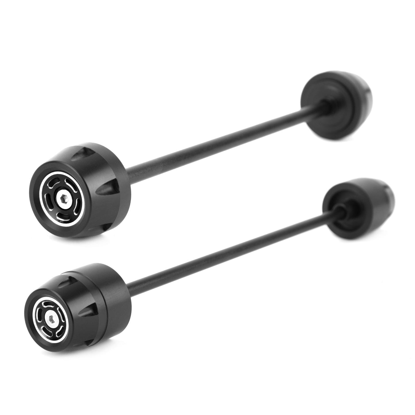 FRONT + REAR Axle Fork Wheel Slider Black Fit for Ducati Scrambler 400 800 1100