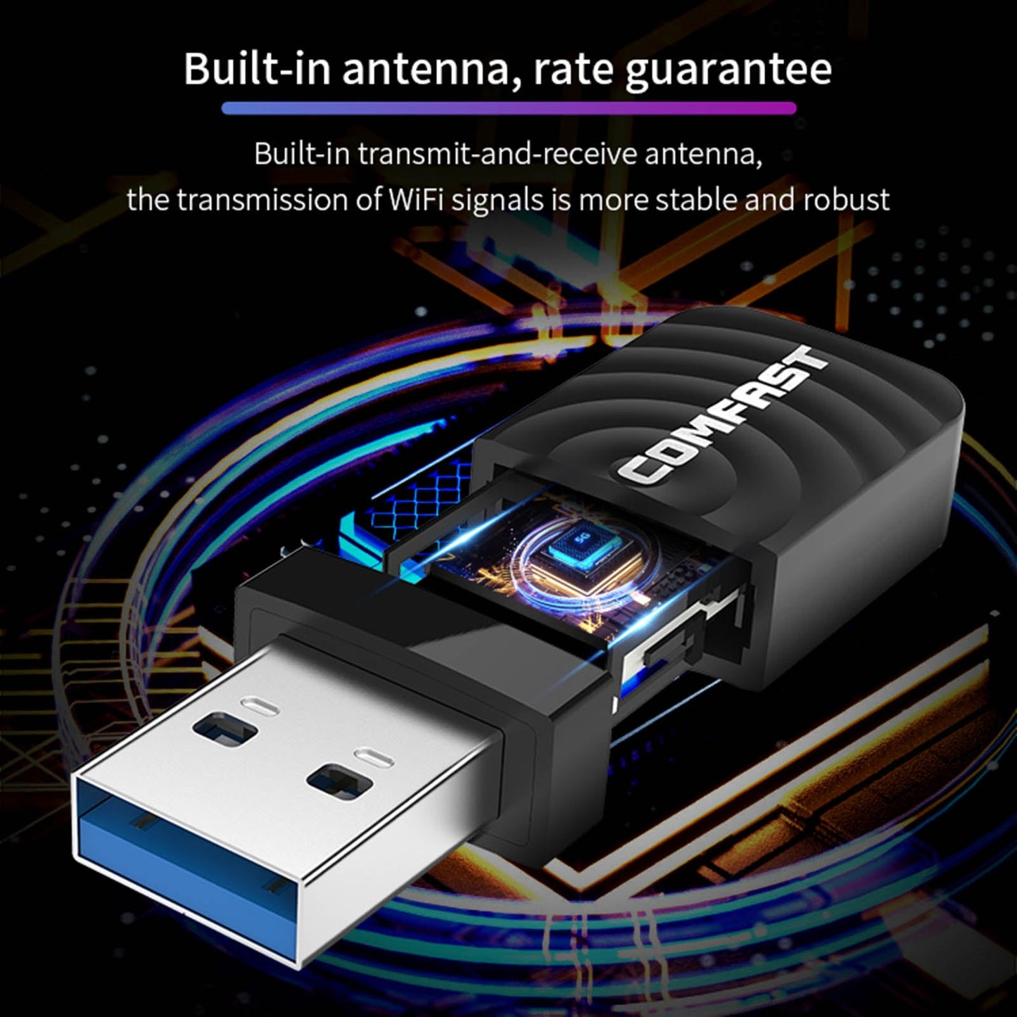 1300Mbps Wireless 2.4G/5G Wifi Transmiter And Receiver USB Network Adapter