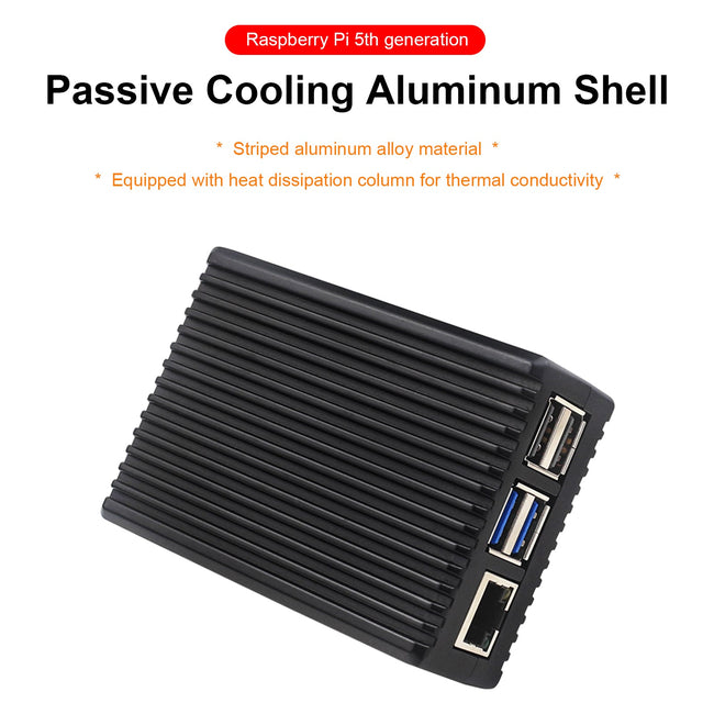 Passive Cooling Aluminum Shell Raspberry Pi5 Metal Shell Aluminum Alloy Box