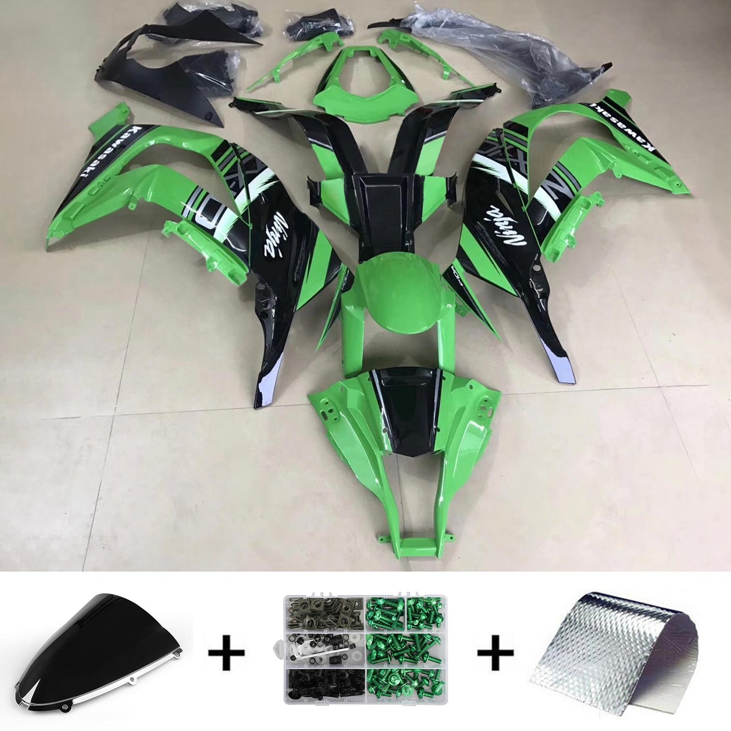 2006-2007 Kawasaki ZX10R Injection Fairing Kit Bodywork Plastic ABS#131