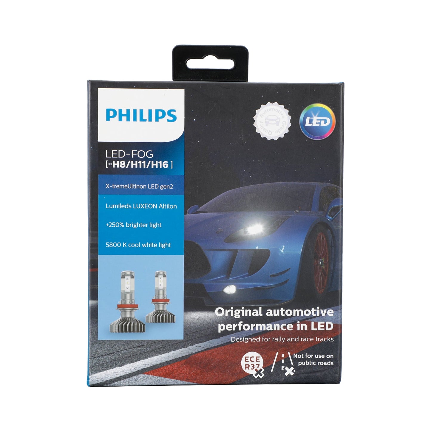 For Philips 11366XUWX2 X-tremeUltinon LED-FOG H8/H11/H16 12V16W +250% 5800K