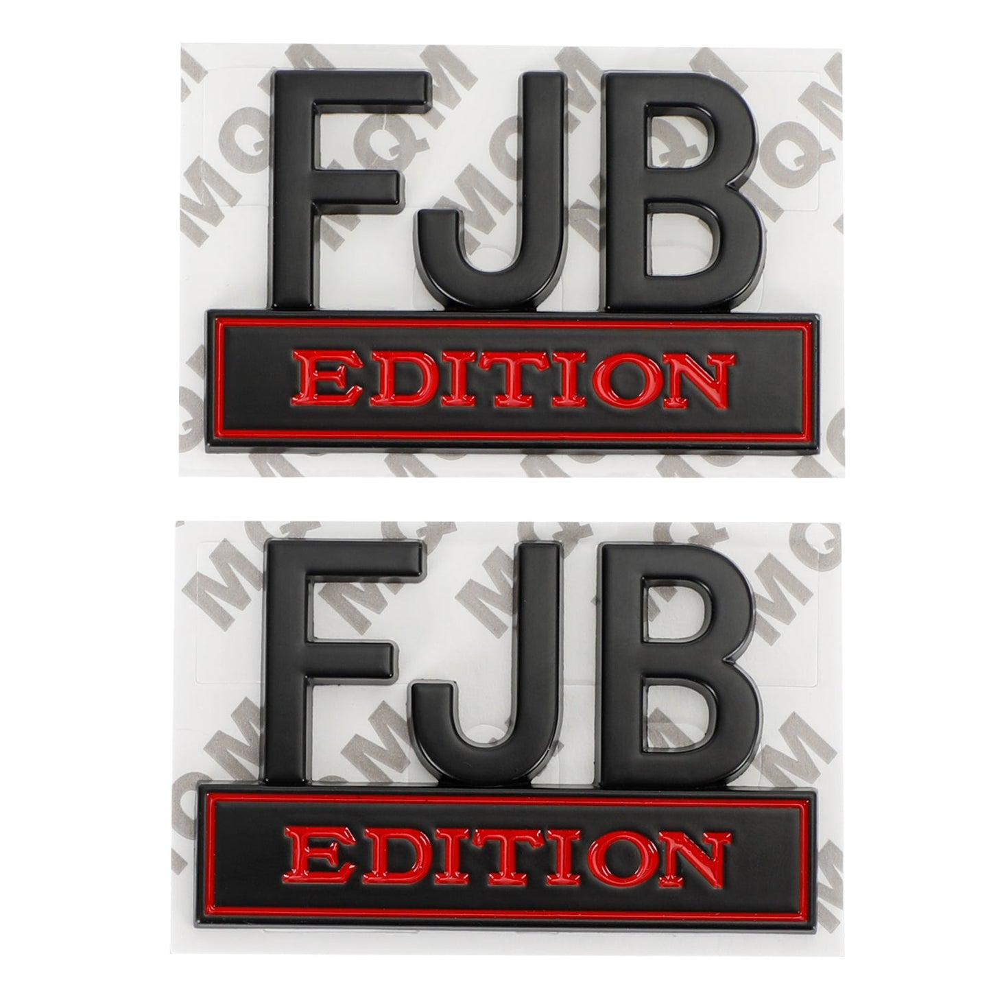 2× FJB EDITION 3D Emblem Badge Truck Car Decal Bumper Sticker Black & Red